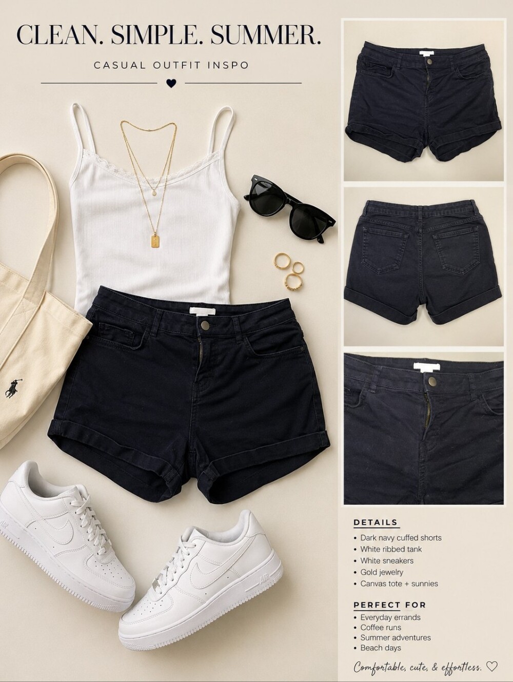 H&M Shorts Size 8 Navy Blue